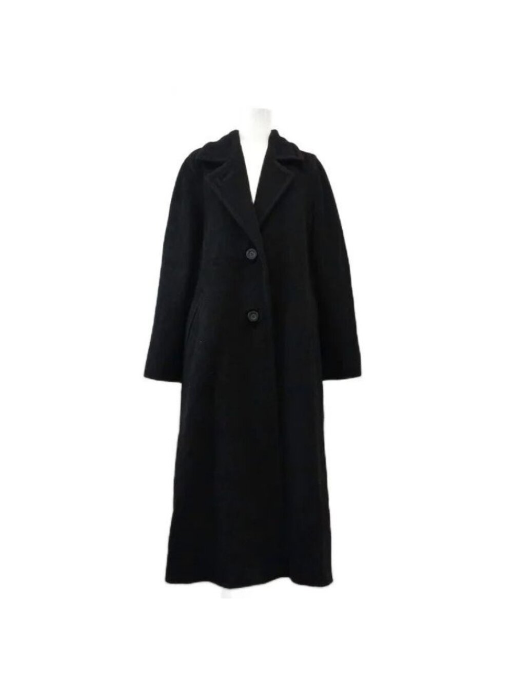 Max Mara White Tag Chesterfield Long Length Wool Cashmere Notched Collar Double